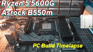 Timelapse Installing Ryzen 5 5600g On Asrock B550m Phantom Gaming 4  PC Build Project Malaysia [upl. by Balac780]