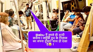 BEST METRO PRANK OF 2022😂🤣 PRANK IN METRO  PART2  BAGHEL KING [upl. by Nosac]