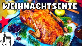 Weihnachtsente  perfektes und klassisches Rezept  Die Frau am Grill [upl. by Dj]