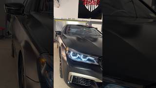 Elegant V12 in Avery Satin Black bmw 760li v12 vinylwrap [upl. by Ellmyer85]