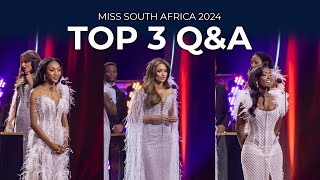 Top 3 QampA  Miss South Africa 2024 Finale Show [upl. by Ackler]