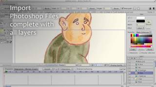 Anime Studio 10  Pro  Import Photoshop Files  Feature Overview [upl. by Lexi]