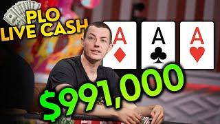 991000 PLO Battle Aces FaceOff in Breathtaking AllIn Showdown [upl. by Auhesoj]