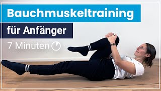 7 Minuten Bauchmuskeltraining für Anfänger  Effektive Übungen für zu Hause ohne Geräte [upl. by Washko]