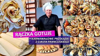 Rączka gotuje karnawałowe przekąski z ciasta francuskiego [upl. by Elleinwad140]