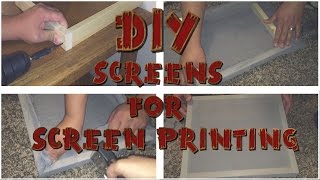 DIY screens for screen printing [upl. by Schatz235]