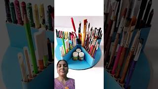 DIY stationery organizer stationarythings organizer craft  creative  homemade  you tube [upl. by Adimra]