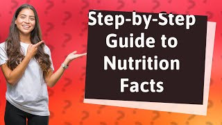 How Can I Calculate Nutrition Facts for My Recipe [upl. by Suillenroc]