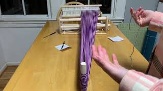 Part 2 Beginners Guide to Double Width Single Heddle Warping the Loom [upl. by Carolyn]