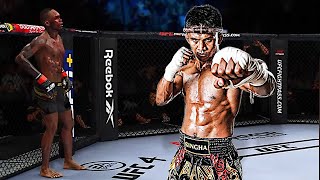 Israel Adesanya vs Buakaw Banchamek  UFC 4 [upl. by Drofhsa416]