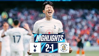 TOTTENHAM HOTSPUR 21 LUTON TOWN  PREMIER LEAGUE HIGHLIGHTS  SON STRIKES THE WINNER [upl. by Jorie]