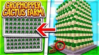 NEW AUTOMATIC CROPHOPPER CACTUS FARM  Minecraft Factions  SaicoPvP  Skeleton Realm 4 [upl. by Botnick]