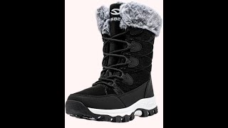 HOBIBEAR Womens Waterproof Winter Snow Boots Lightweight Warm Faux Fur Lined Mid Calf Booties [upl. by Hum]