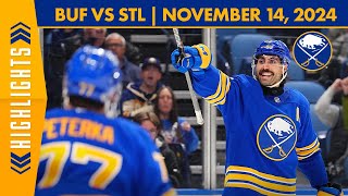 Rasmus Dahlin Scores Overtime Winner In 43 Win Over St Louis Blues  Buffalo Sabres Highlights [upl. by Brittani879]