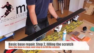 Basic how to repair skis or snowboard base [upl. by Iznek]