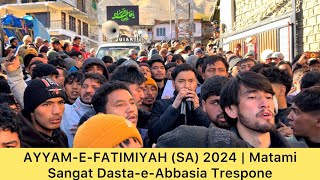 AYYAMEFATIMIYAHSA20242025Matami Sangat DastaeAbbasia Trespone Noha Khawan Liyaqat Ali Zaeeri [upl. by Leizar184]