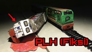 Kereta api WhatsApp vs Kereta api papercraft  Stop Motion miniatur kereta api [upl. by Gorga199]