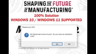 How to solve Mastercam 2023 Error No license Found Windows 1011 FIX [upl. by Atiragram477]