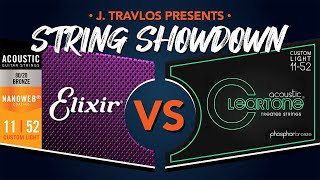 String Showdown  Cleartone Phosphor Bronze Vs Elixir Nanoweb 8020 Acoustic guitar Strings [upl. by Cilka]