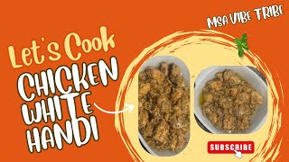 Cooking a Creamy chicken White Handi for Night cravings 🍗 cooking nightcraving [upl. by Aksoyn]