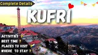 Kufri Tour Plan  Kufri Shimla  Kufri Adventure Park  Himalayan Nature Park  Kufri Vlog kufri [upl. by Zetnauq595]