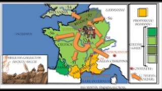 La Guerre des Gaules cartographie historique 6ème histoire [upl. by Syla]