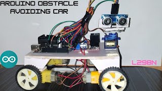 How To Make Arduino Obstacle Avoiding Robot  L298N Motor Driver  Arduino Uno  2024 [upl. by Ellenig]