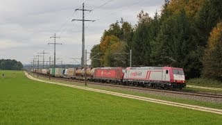 Crossrail BR 185 601 und BR 185 596 mit Hupac UKV [upl. by Atik]