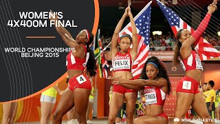 Womens 4x400m Relay Final  World Athletics Championships Beijing 2015 [upl. by Amasa911]