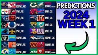 Predictions for EVERY WEEK 1 NFL GAME 2024 [upl. by Onfre]