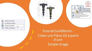 Tutoriel SolidWorks  Créez une Pièce 3D à partir dune Simple Image [upl. by Rosenzweig107]