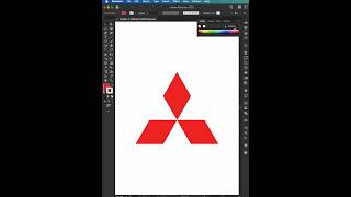 creating mitsubishi logo in adobe illustrator shorts short adobeillustrator [upl. by Brunk568]