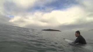 Surfing Wairo Beach Lake Tabourie with Gopro hero black [upl. by Adao]