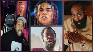 DJ Akademiks reveals James Harden told Meek that Ak amp 6ix9ine were plotting to jump out on Meek [upl. by Enibas]