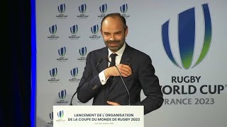 Lapsus et fou rire dEdouard Philippe devant le gratin du rugby français [upl. by Agemo]