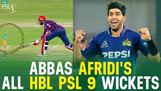 🎥 All Abbas Afridis Wickets in HBL PSL 9  Pakistan Super League [upl. by Meeharb]