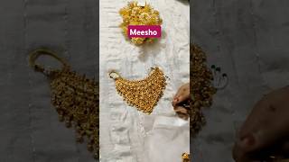 Gold plated neck set from meesho✌️🤩 Meeshojwelleryhaulunboxing yt shorts short [upl. by Ivetts]