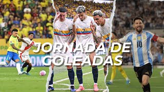 ASÍ VAN LAS ELIMINATORIAS SUDAMERICANAS JORNADA DE GOLEADAS COLOMBIA ARGENTINA Y BRASIL ARRASAN [upl. by Annaicul]