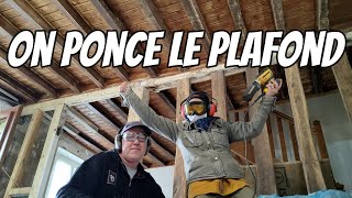 ep7 La méthode ultime pour poncez votre plafond en bois poutre chêne [upl. by Wooster]