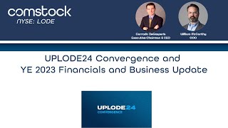 Comstock Inc NYSELODE UPLODE24 Convergence and YE 2023 Earnings and Business Update [upl. by Marko]