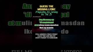 Maghintay Ka Lamang by Ted Ito Missing Lyrics Challenge karaoke hd music cover coversong [upl. by Deirdra675]