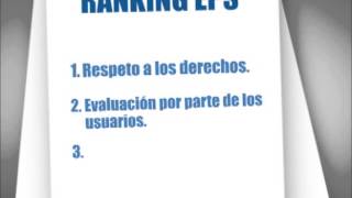 Ranking de las Entidades Promotoras de Salud  EPS en Colombia [upl. by Daukas]