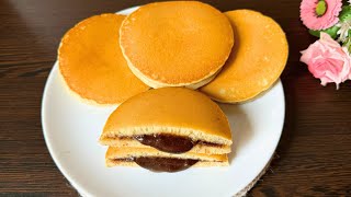 Japanese pancakes dorayaki  Japanese street food pancake recipe [upl. by Gillett]