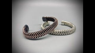 Corkscrew copper wire bracelet  Flatwearable Artisan Jewelry [upl. by Liam652]