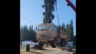 2023 Lifting 24000 lb MTVLMTV and placing into storage [upl. by Aicertal982]