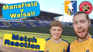 Mansfield v Walsall Post match reaction [upl. by Radcliffe]