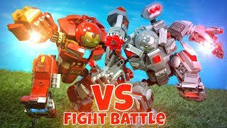 Lego Avengers Endgame War Machine Buster VS Hulkbuster Fight Battle Lego Stop Motion [upl. by Tilford]