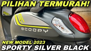 NEW SCOOPY SPORTY 2023 SILVER BLACK [upl. by Scrope]