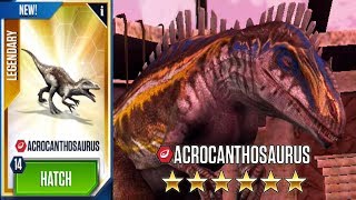 Acrocanthosaurus Max Level  Jurassic World The Game [upl. by Ticknor759]