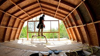 Building an Offgrid House Ep5  Gable End Screened in Porch build [upl. by Artina]